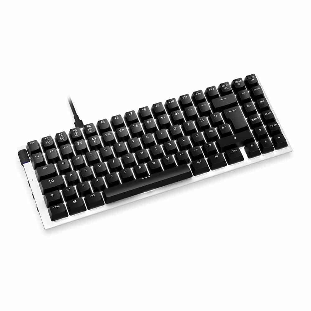 (image for) NZXT FUNCTION MINITKL White Gateron Red Linear Modular Mechanical Gaming Keyboard